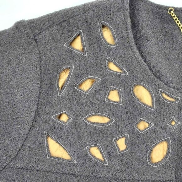 Soft Surroundings Long Wool Jacket Womens Size Petite XL Grey Paris Runway - Picture 3 of 8